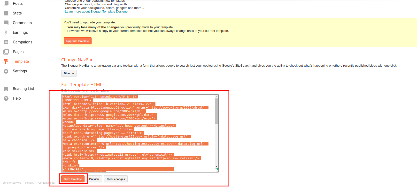 Edit code