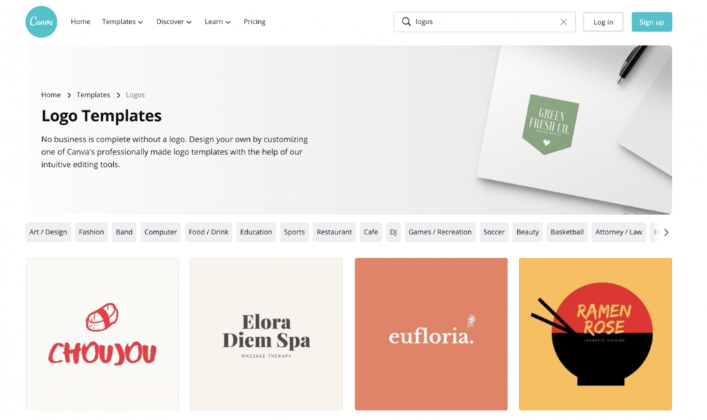 canva logo templates