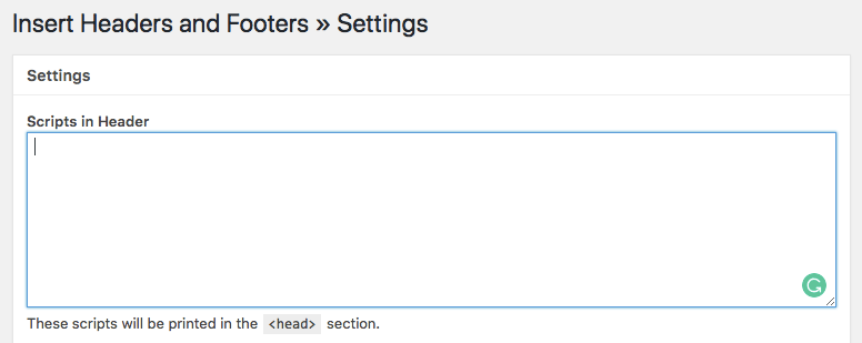 chèn code vào headers và footer