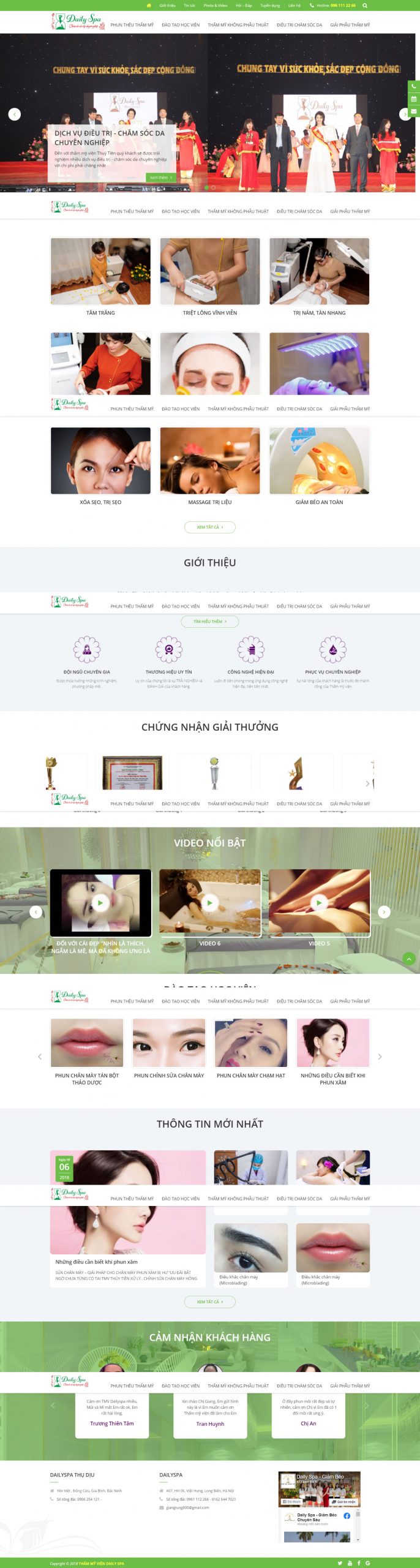 Website Thẩm mỹ viện dailyspa
