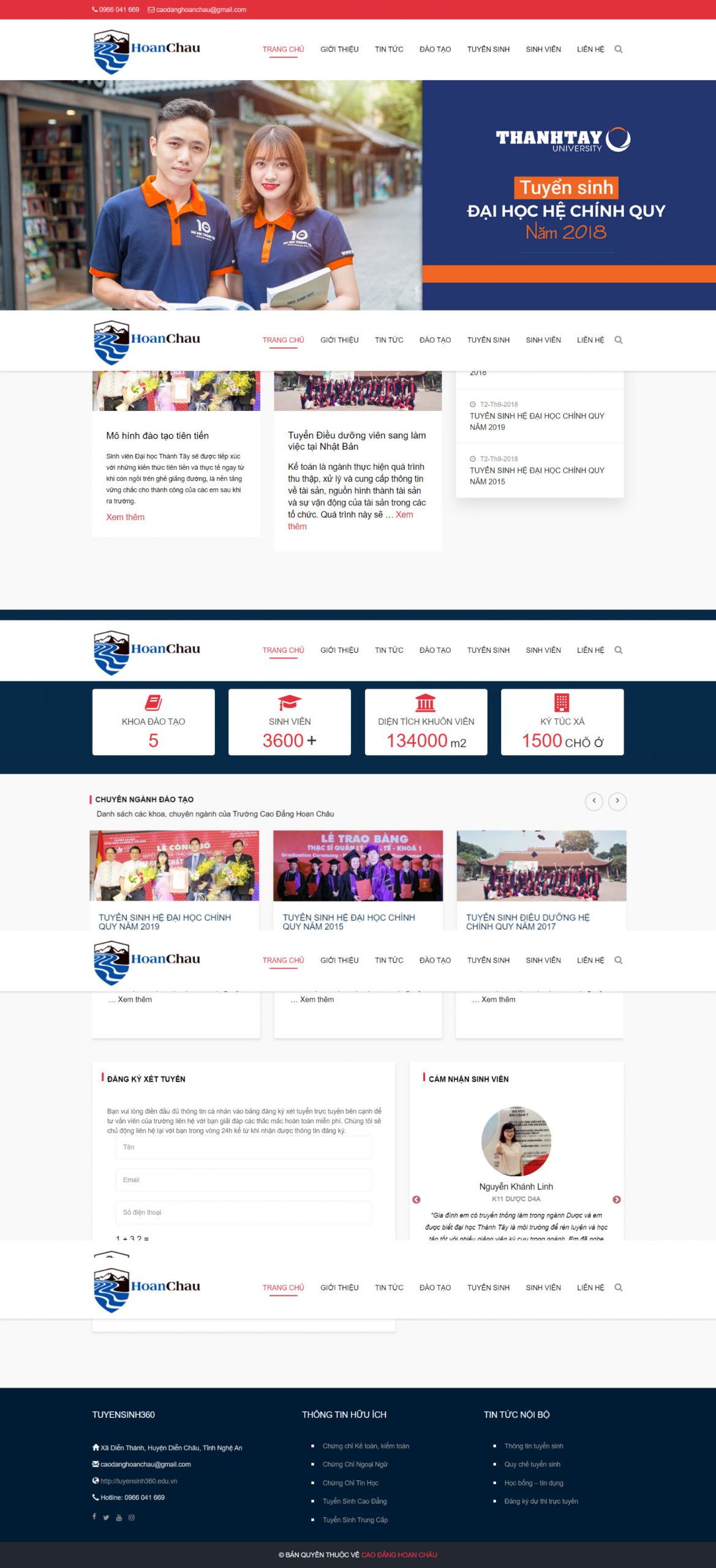 Website Đại Học Thành Tây