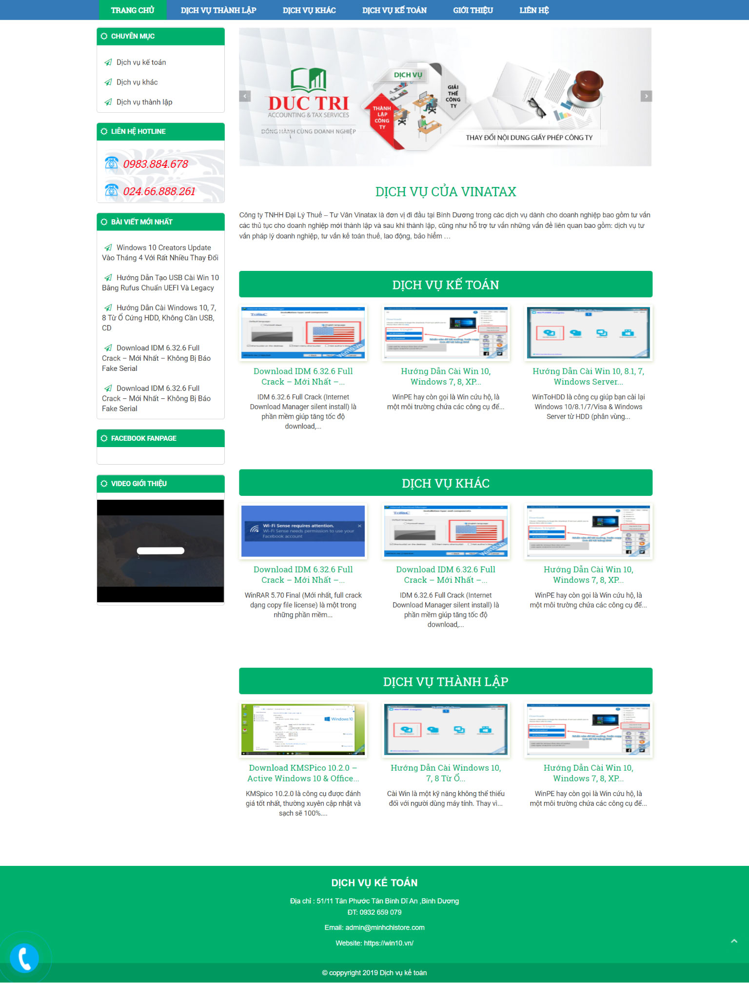 Website Dịch vụ kế toán