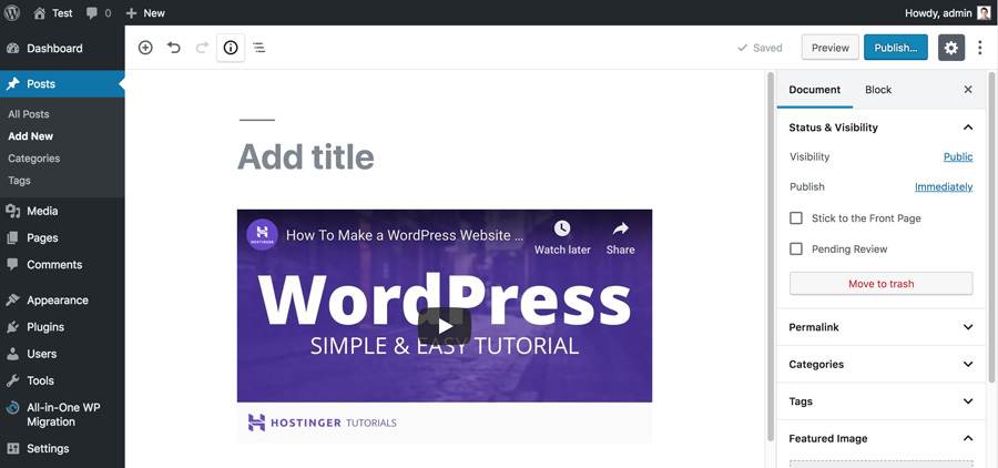 Cách nhúng Video vào WordPress (có ví dụ embed YouTube video)