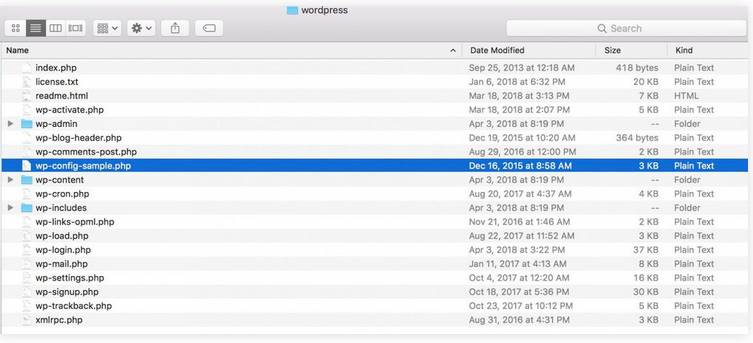 file cấu hình wpconfig sample