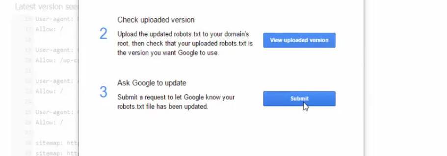 gửi code robots lên google