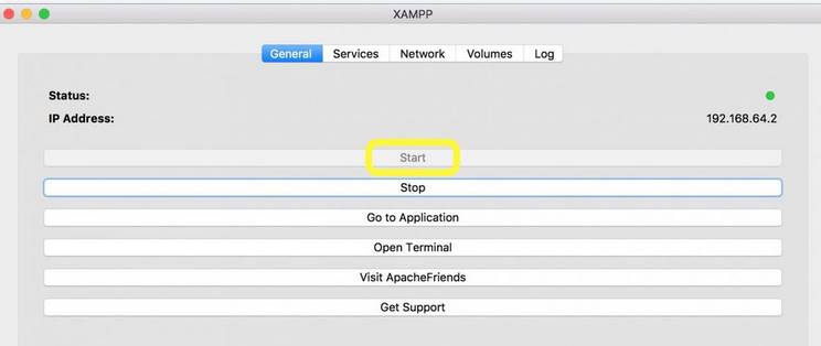 khởi động xampp