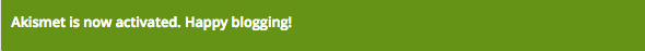 kích hoạt thành công plugin chống spam wordpress