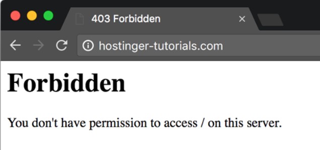Lỗi 403 forbidden