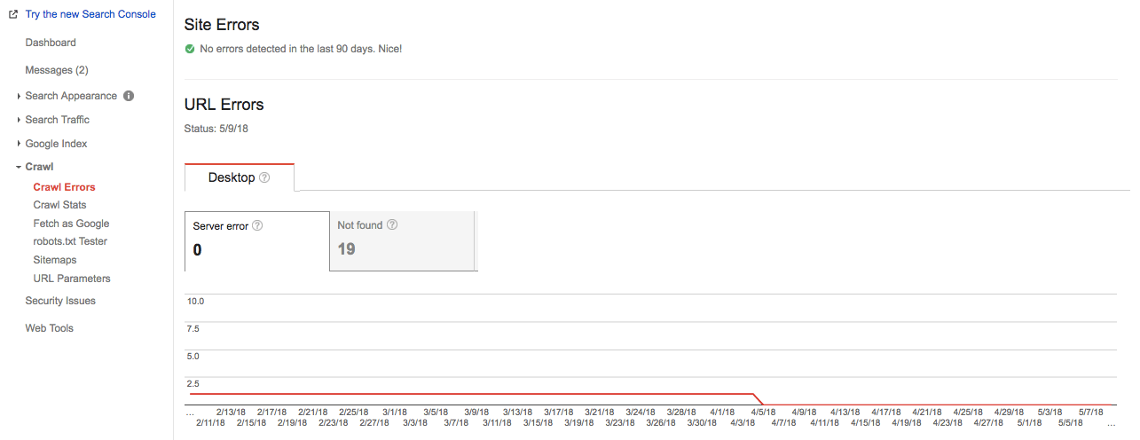 Lỗi quét google search console crawl errors