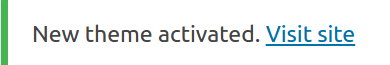theme change completion in wp 