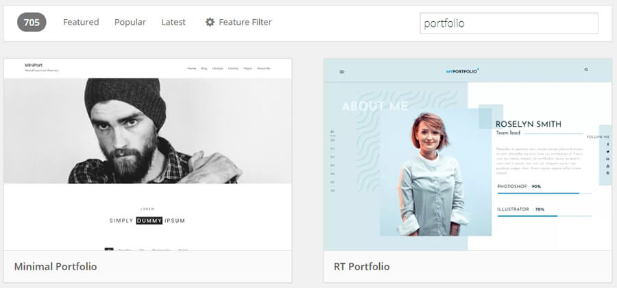 theme portfolio