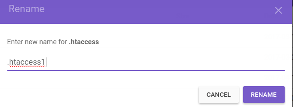đổi tên .htaccess để sửa lỗi wordpress 500 internal server error