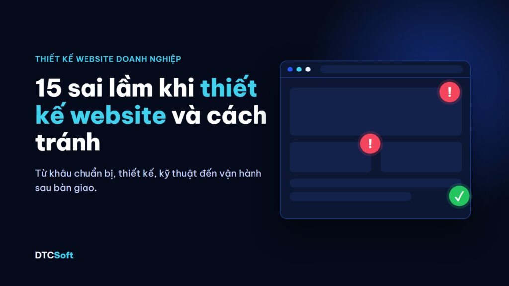 15 sai lầm khi thiết kế website doanh nghiệp và cách tránh