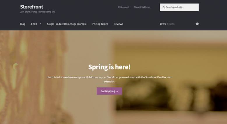 storefront theme WordPress