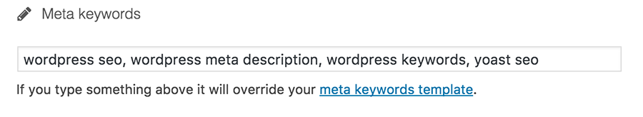 thêm keywords vào wordpress