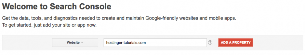 Thêm site vào google search console