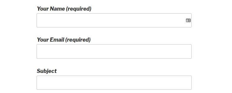 ví dụ contact form