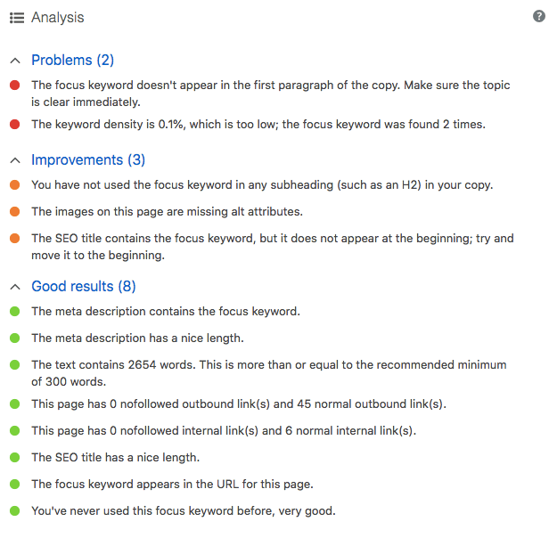 ví dụ yoast seo keywords