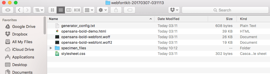 Generated Web Fonts