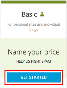 WordPress akismet basic plan