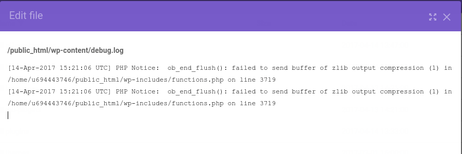 Using WP debug to troubleshoot WordPress 500 Internal Server Error