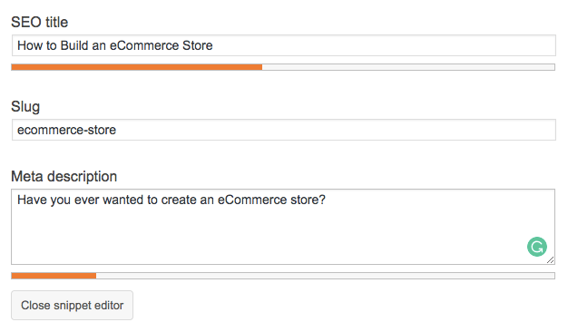 yoast seo snippet