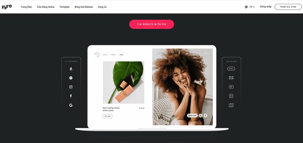 zyro, ý tưởng web design