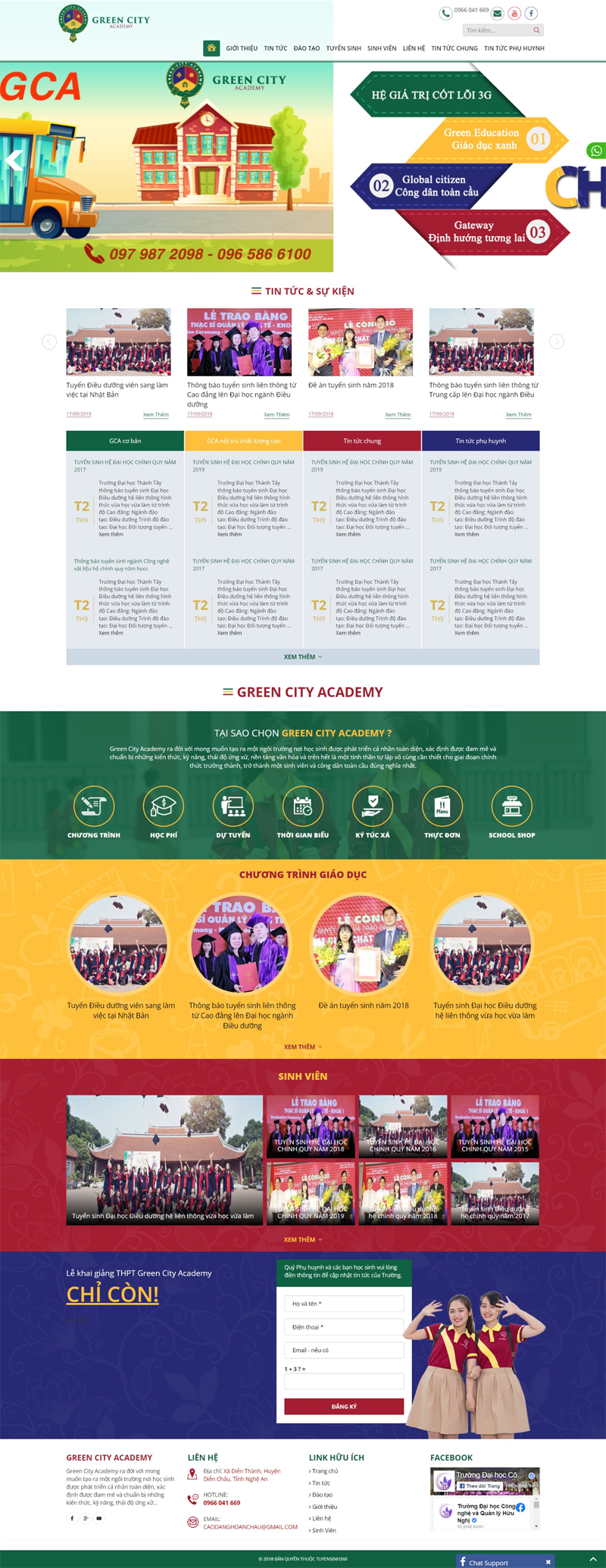 Mẫu website đào tạo gca3