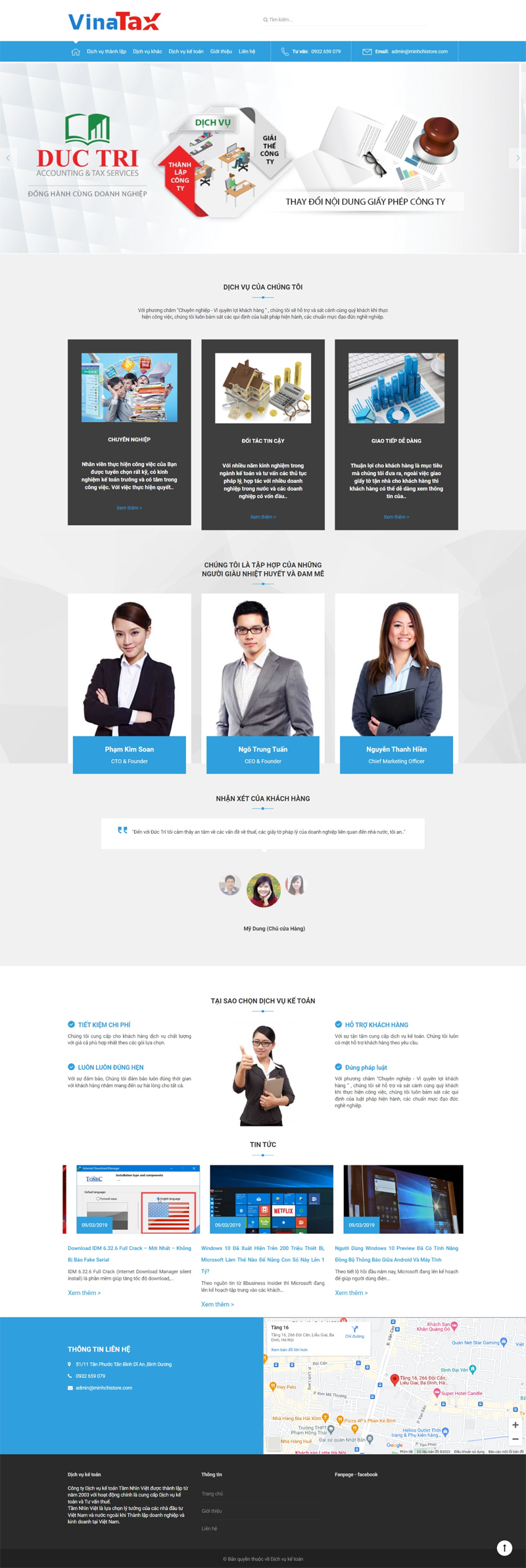 Mẫu website công ty kế toán