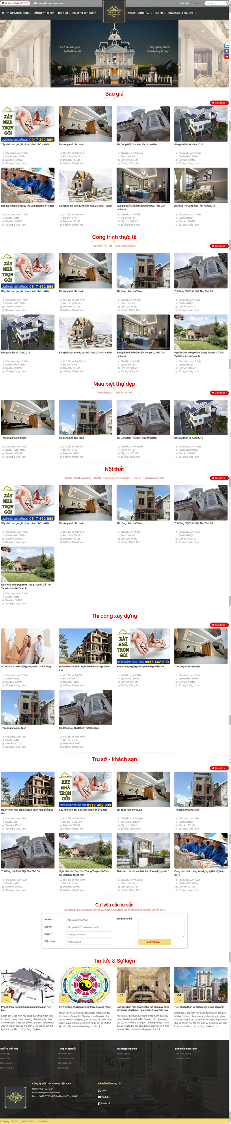 Mẫu website công ty xây dựng kienthinh