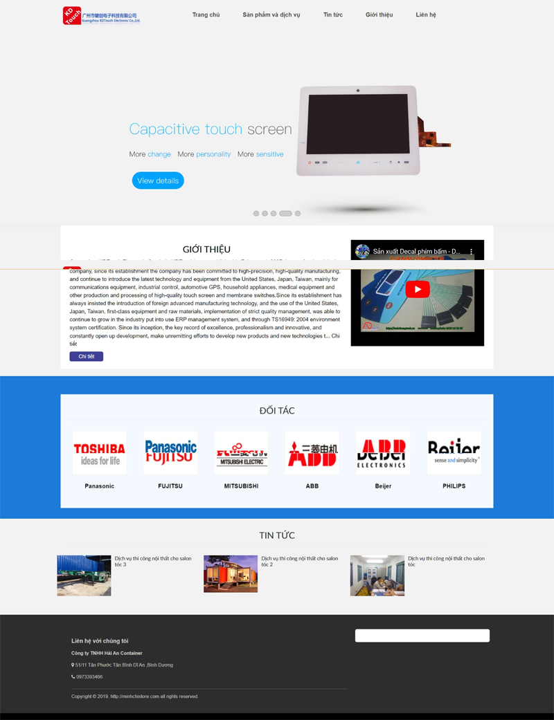 Mẫu website giới thiệu phím điện tử