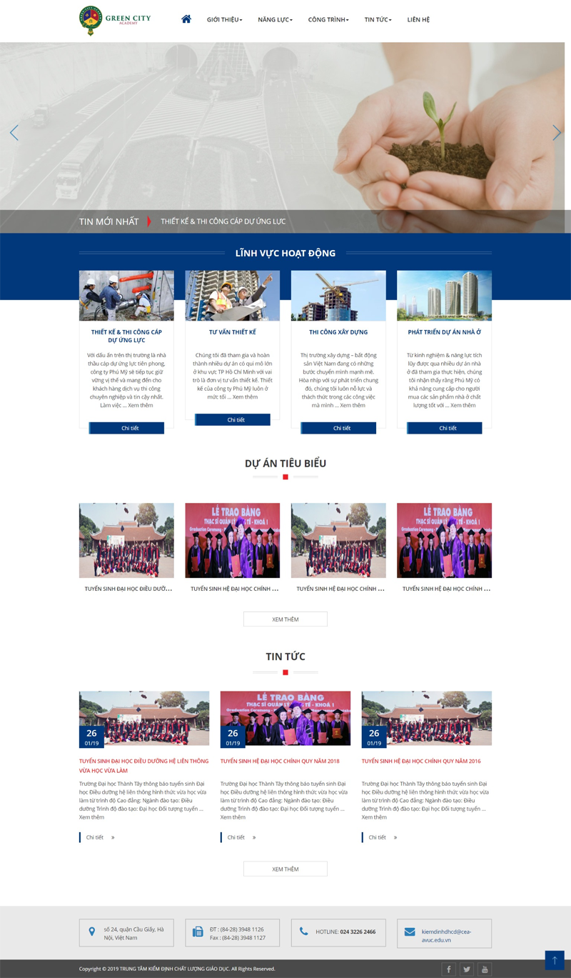 Mẫu website xây dựng ứng dụng lực