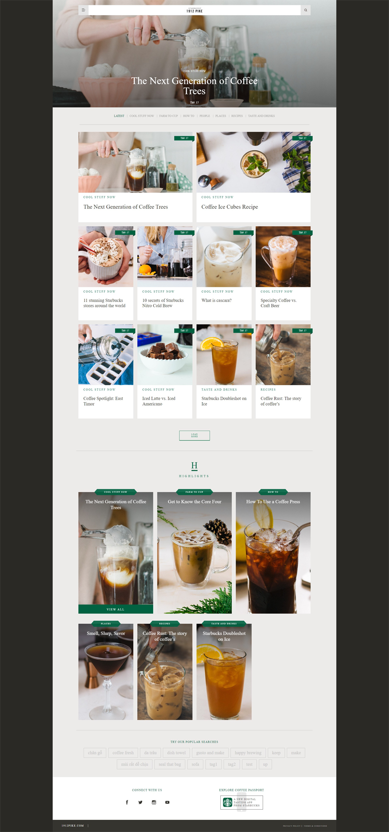 Mẫu website cà phê pike