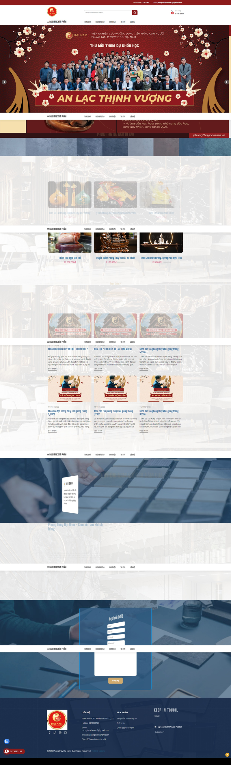 Mẫu website bán đồ phong thủy