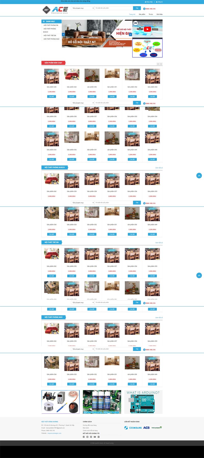 Mẫu website mẫu cnc