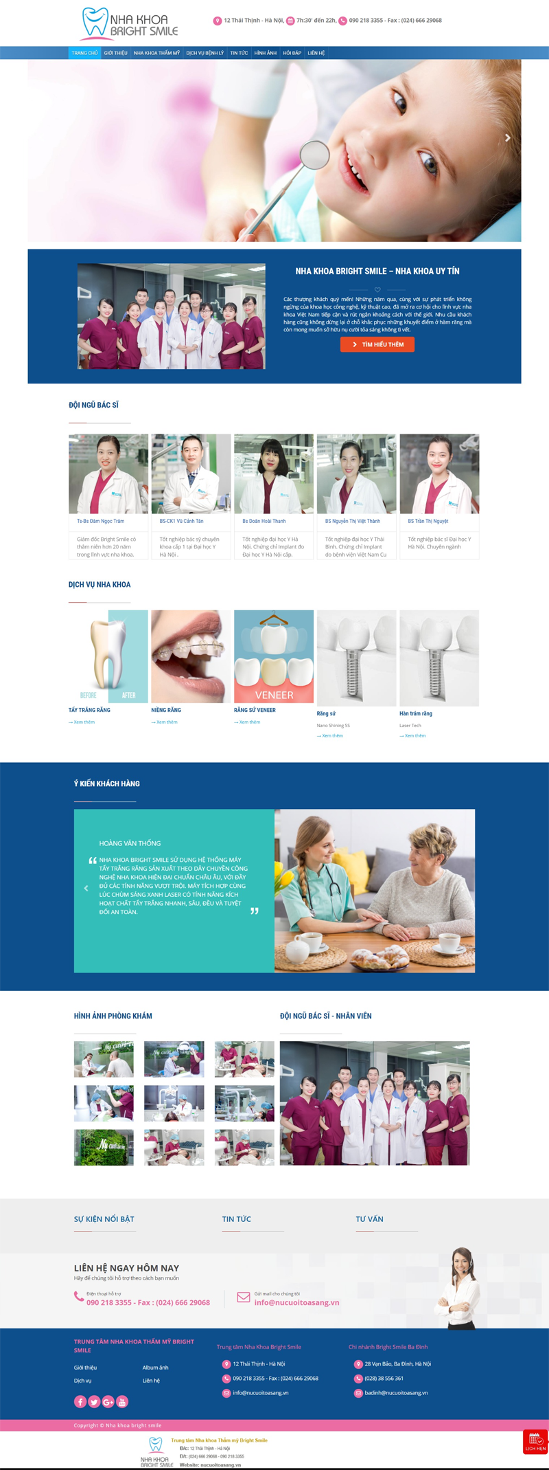 Mẫu website nha khoa